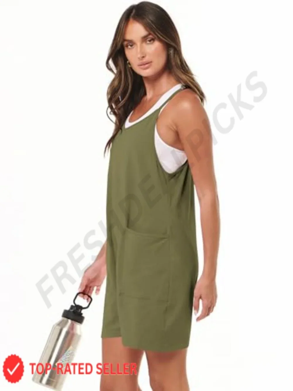 Women's Sleeveless Romper Summer Casual Jumpsuit Loose Fit